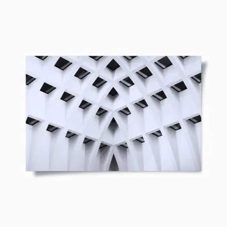 Poster geometrisches gewölbtes deckenmuster – Wallnifity®