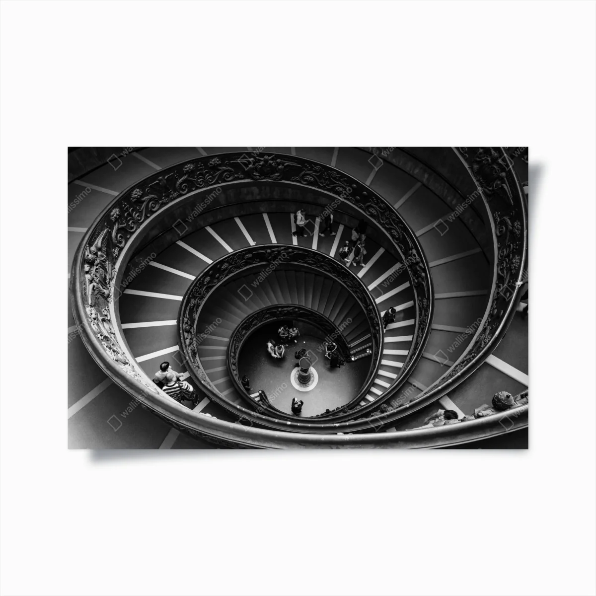 Poster dramatische spiraltreppe in monochrom – Wallnifity® Poster dramatische spiraltreppe in monochrom – Wallnifity®