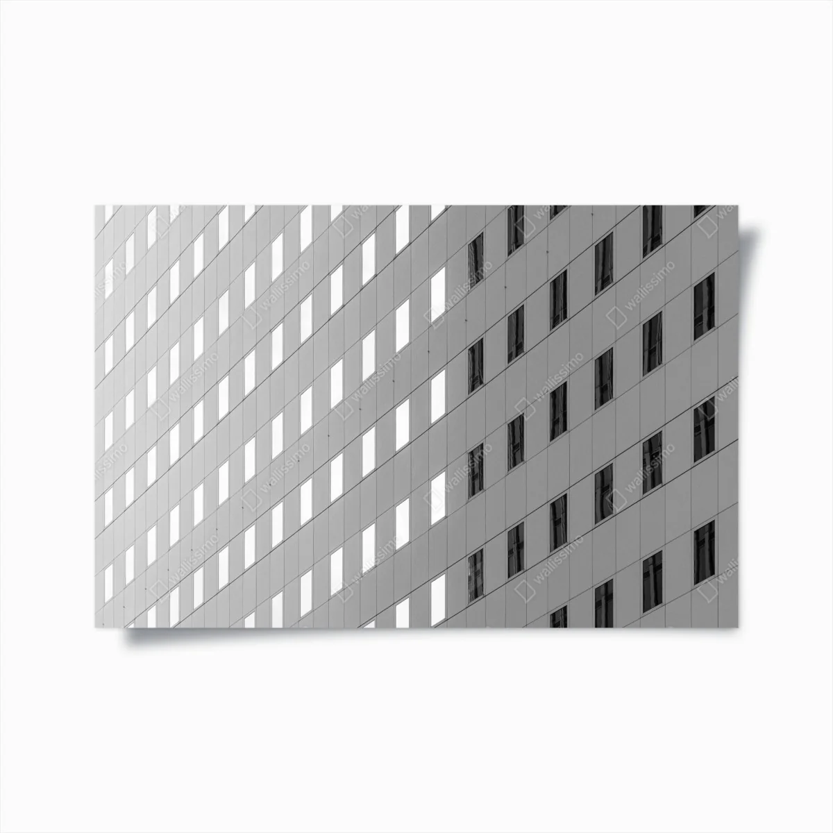 Poster minimalistische fassadenstruktur mit geometrischem muster – Wallnifity®