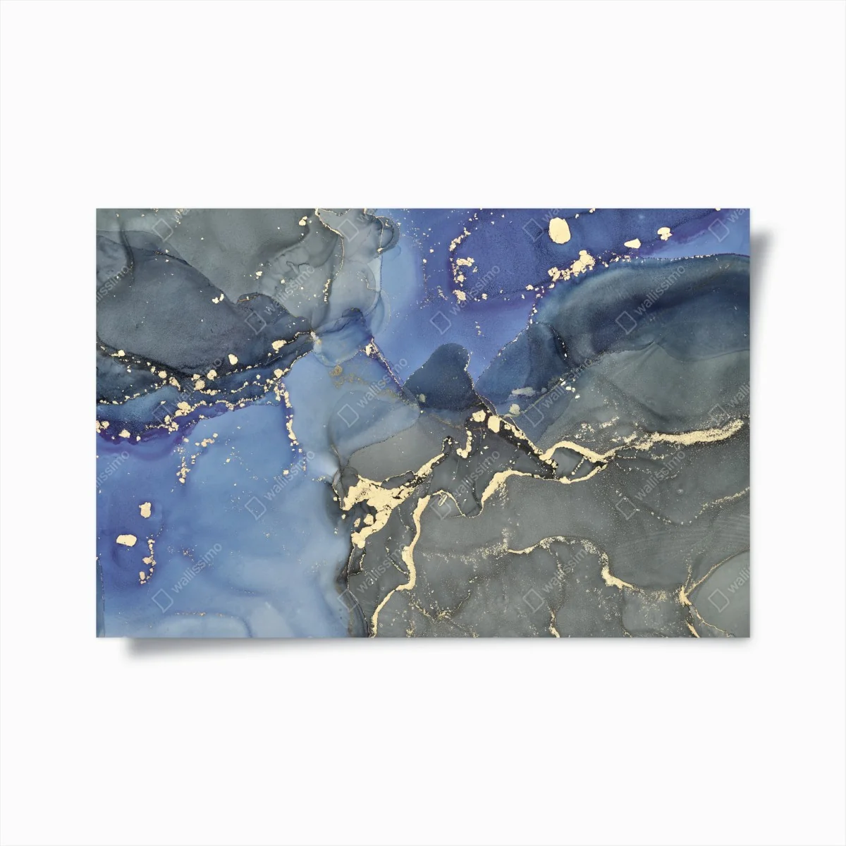 Poster luxuriöse blau-goldene abstraktion – Wallnifity® Poster luxuriöse blau-goldene abstraktion – Wallnifity®