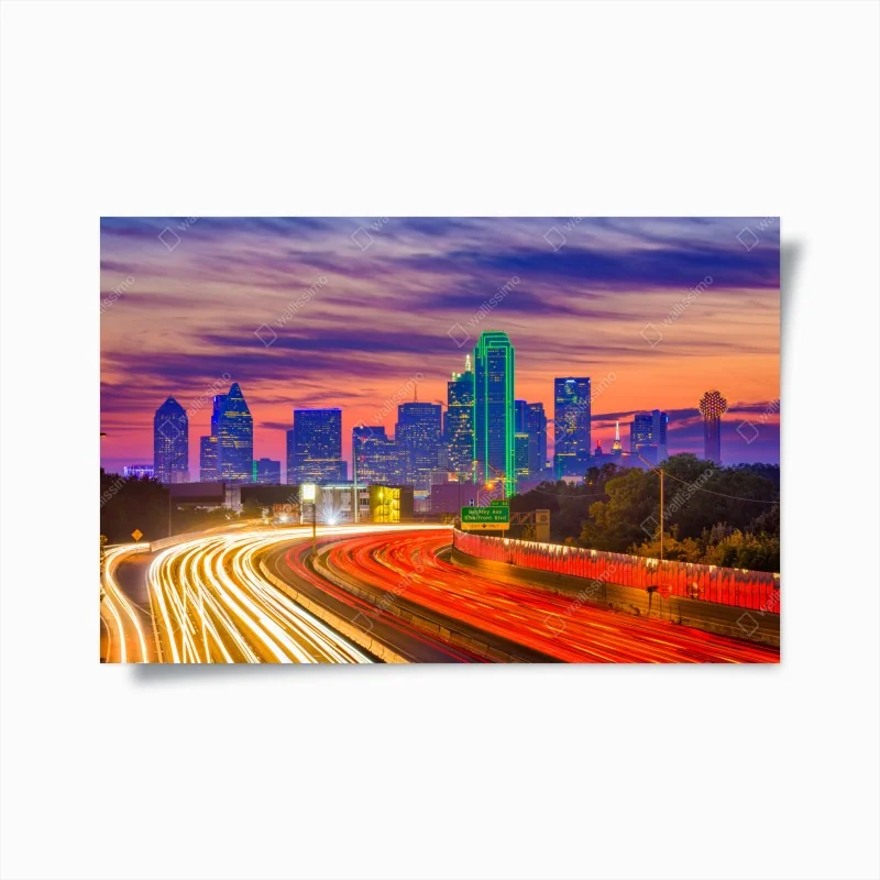 Poster nahaufnahme einer turbinenanlage in blau und orange – Wallnifity®