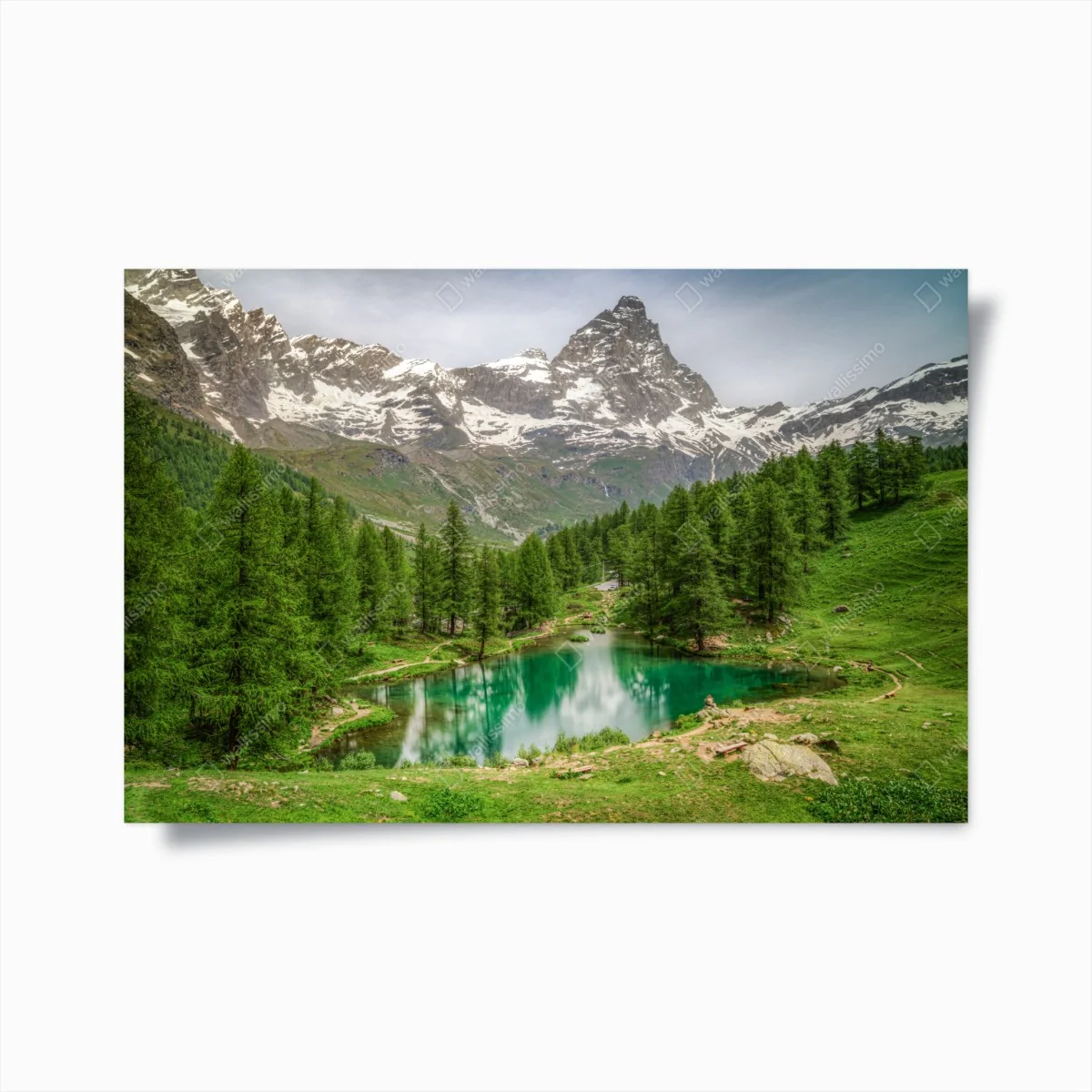 Poster blauer see bei Cervinia – Wallnifity® Poster blauer see bei Cervinia – Wallnifity®