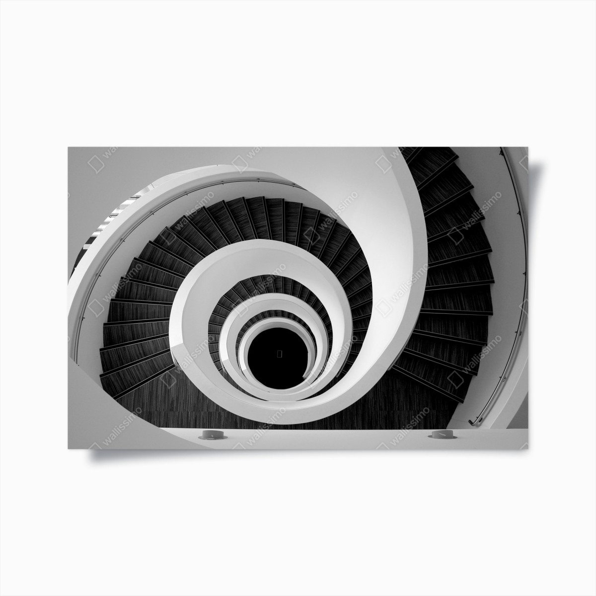 Poster spiraltreppe in monochrom – Wallnifity®