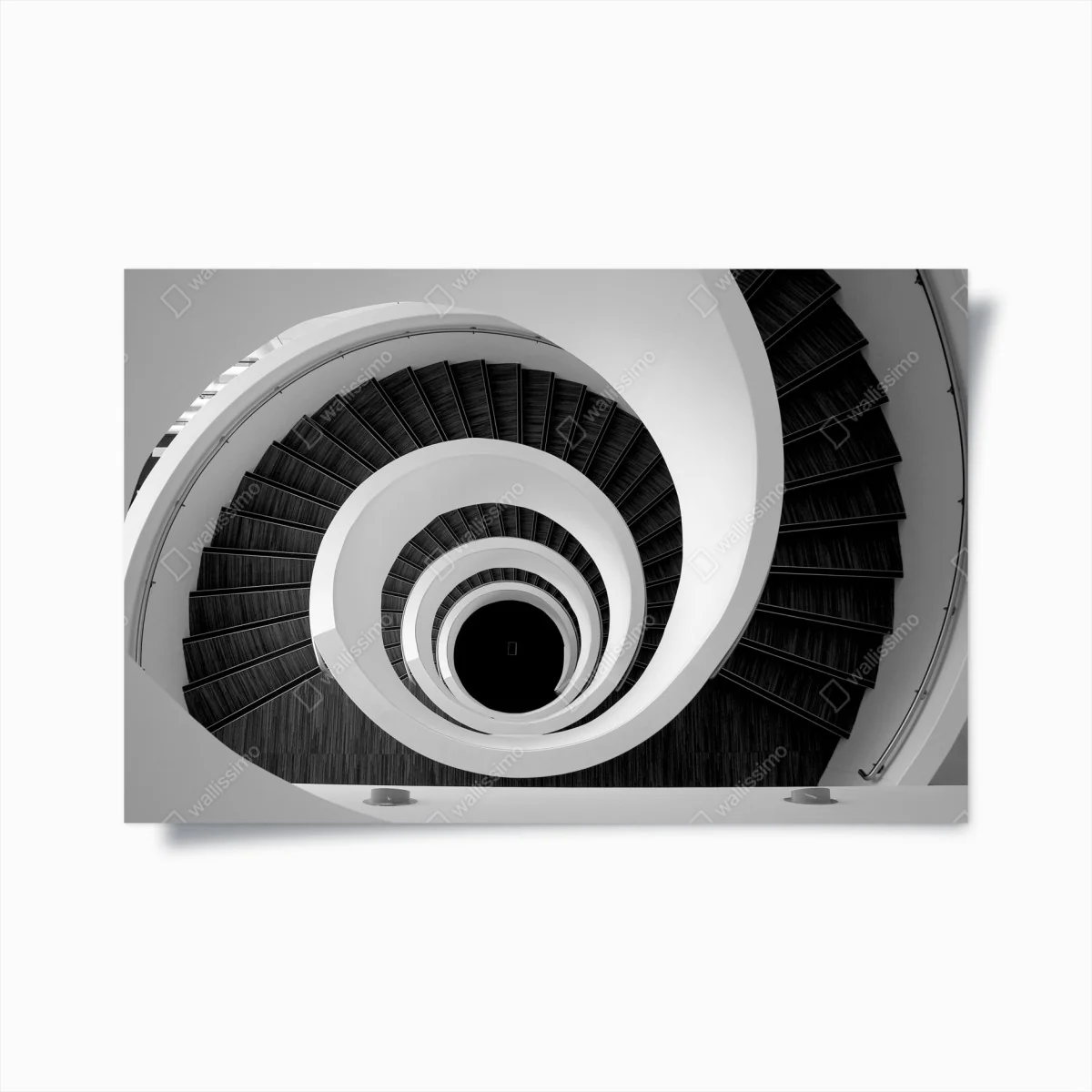 Poster spiraltreppe in monochrom – Wallnifity®