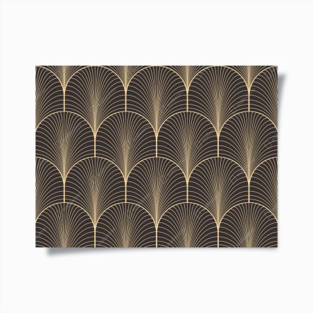 Poster art deco goldenes fächermuster – Wallnifity®