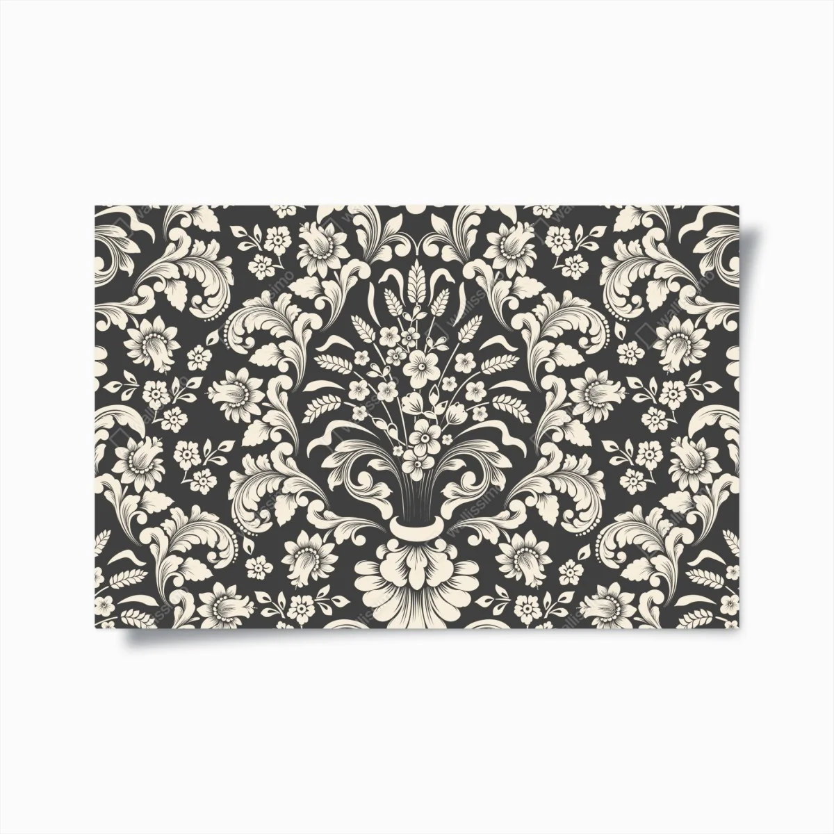 Poster vintage blumiges damastmuster – Wallnifity®