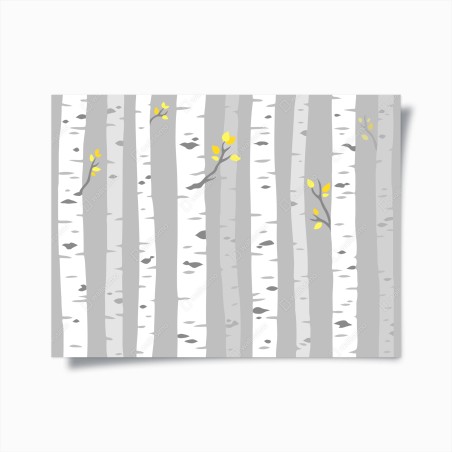 Poster skandinavischer birkenwald – Wallnifity®