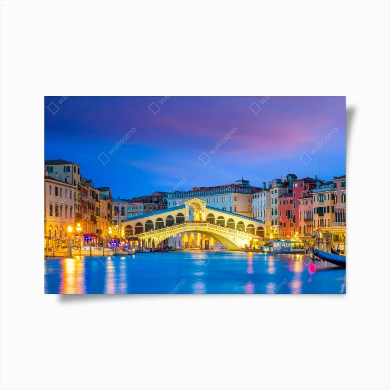 Poster Rialto brücke bei dämmerung, Venedig