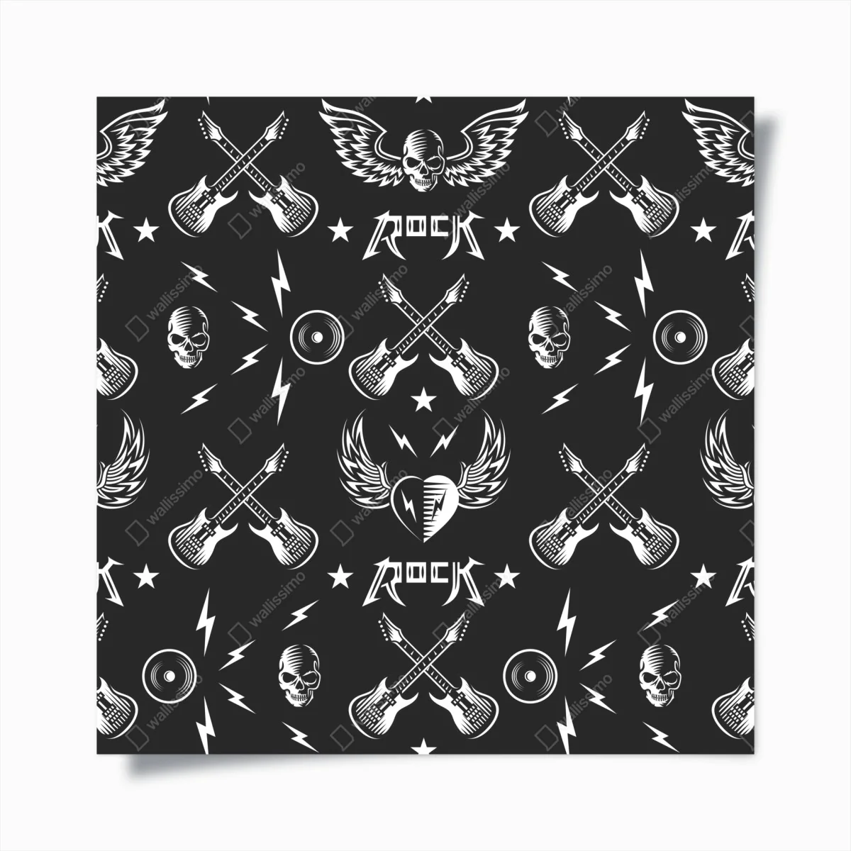 Poster nahtloses muster mit rock-symbolen – Wallnifity® Poster nahtloses muster mit rock-symbolen – Wallnifity®