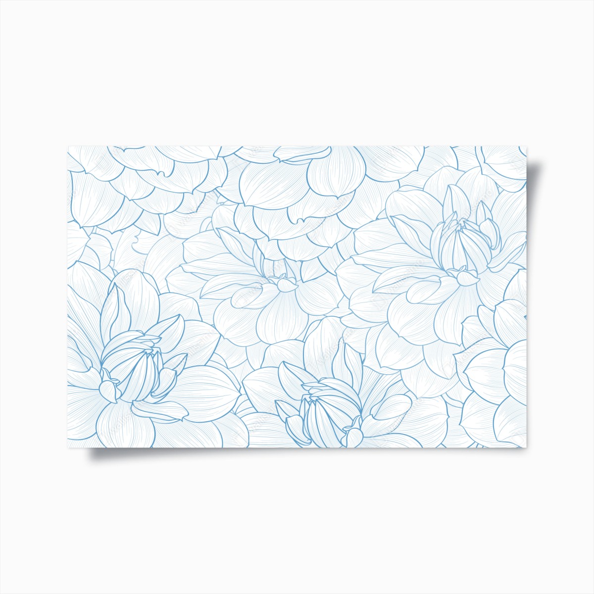 Poster zartes blaues blumenmuster – Wallnifity®