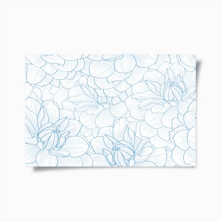 Poster zartes blaues blumenmuster – Wallnifity®