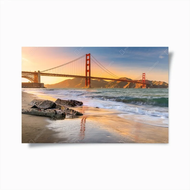 Poster sonnenuntergang an der Golden Gate Bridge