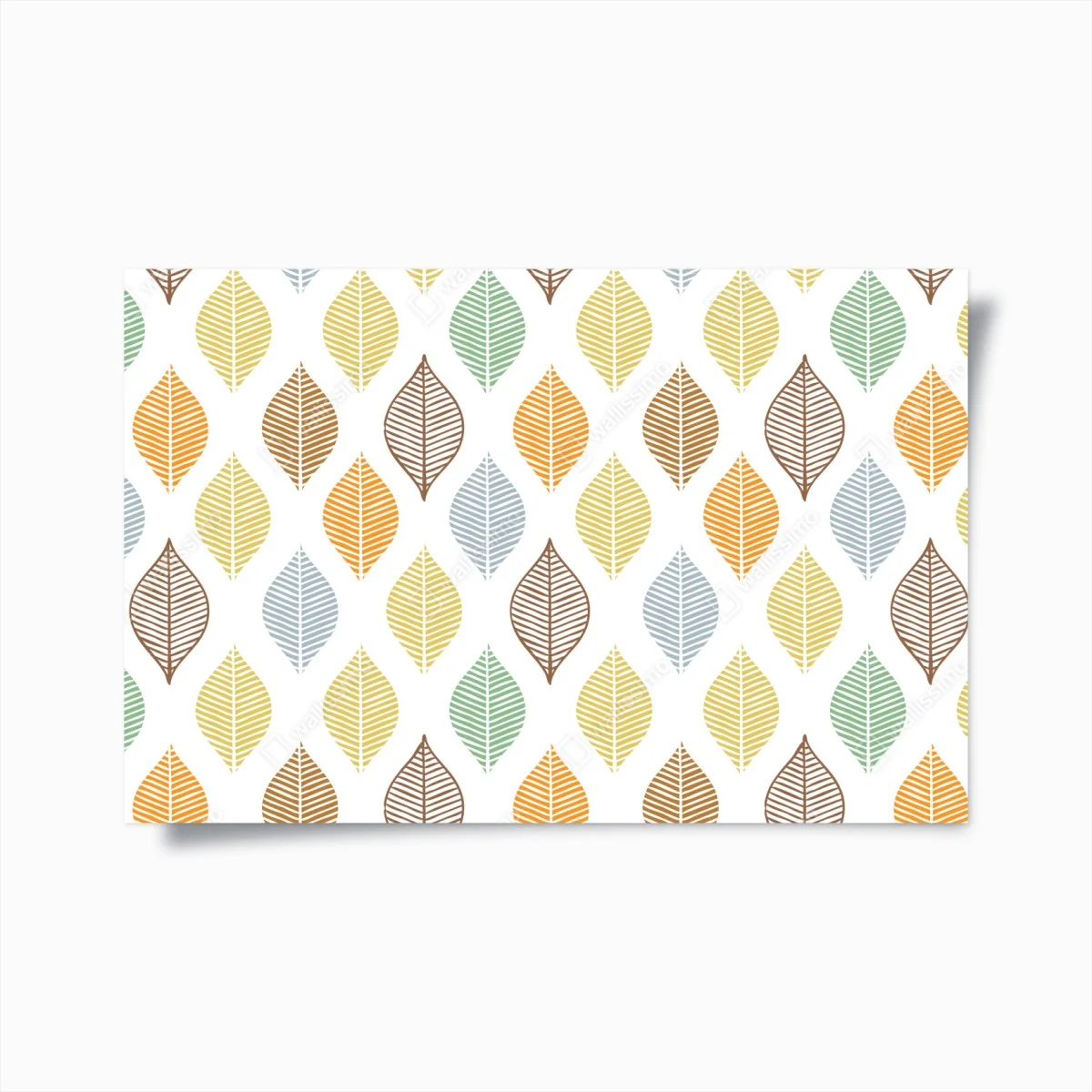 Poster pastelliges blättermuster für die wand – Wallnifity®