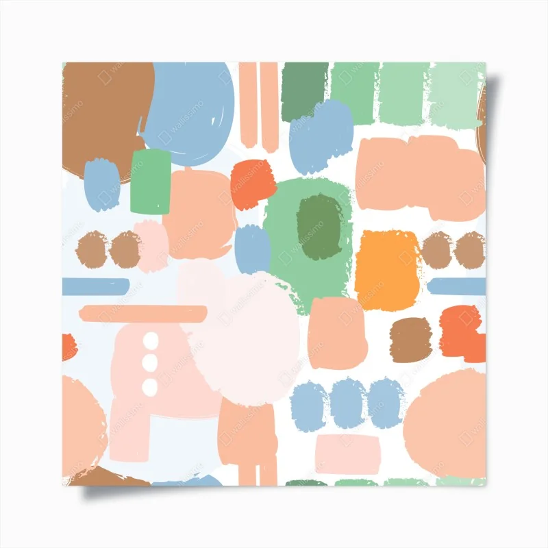 Poster pastell pinselstrich muster