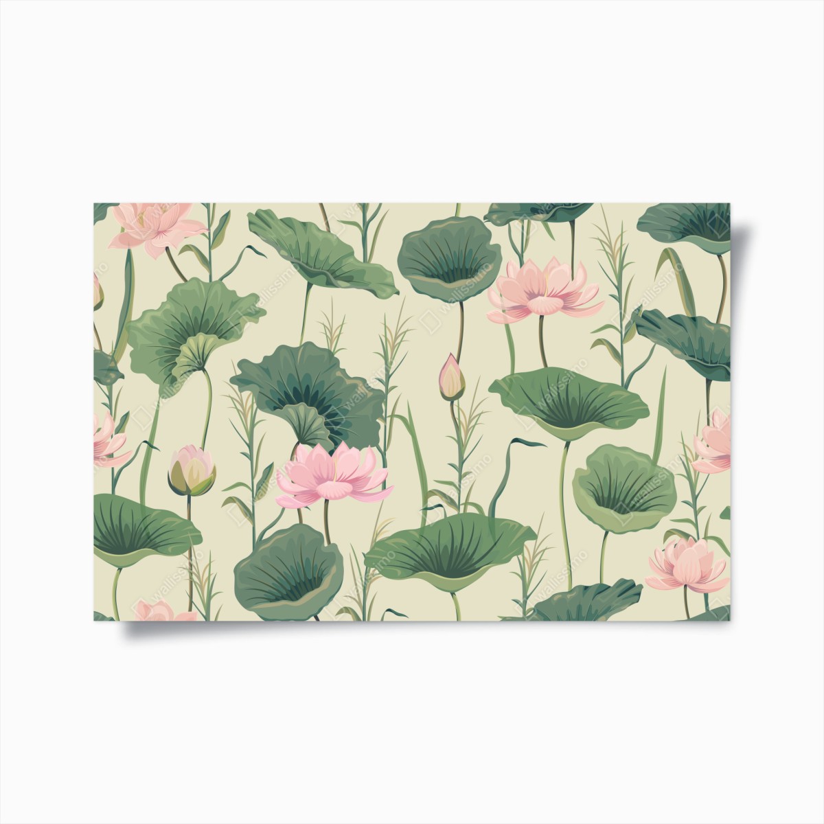Poster sanfter lotusgarten botanisches muster – Wallnifity®