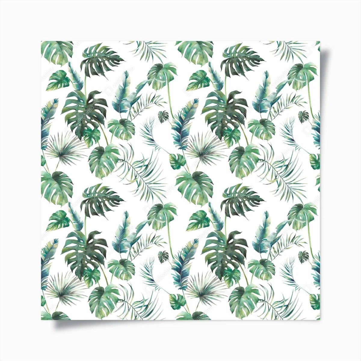 Poster aquarell tropische blätter muster – Wallnifity®