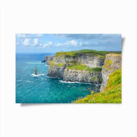 Poster dramatische küstenklippen mit meerblick – Wallnifity®