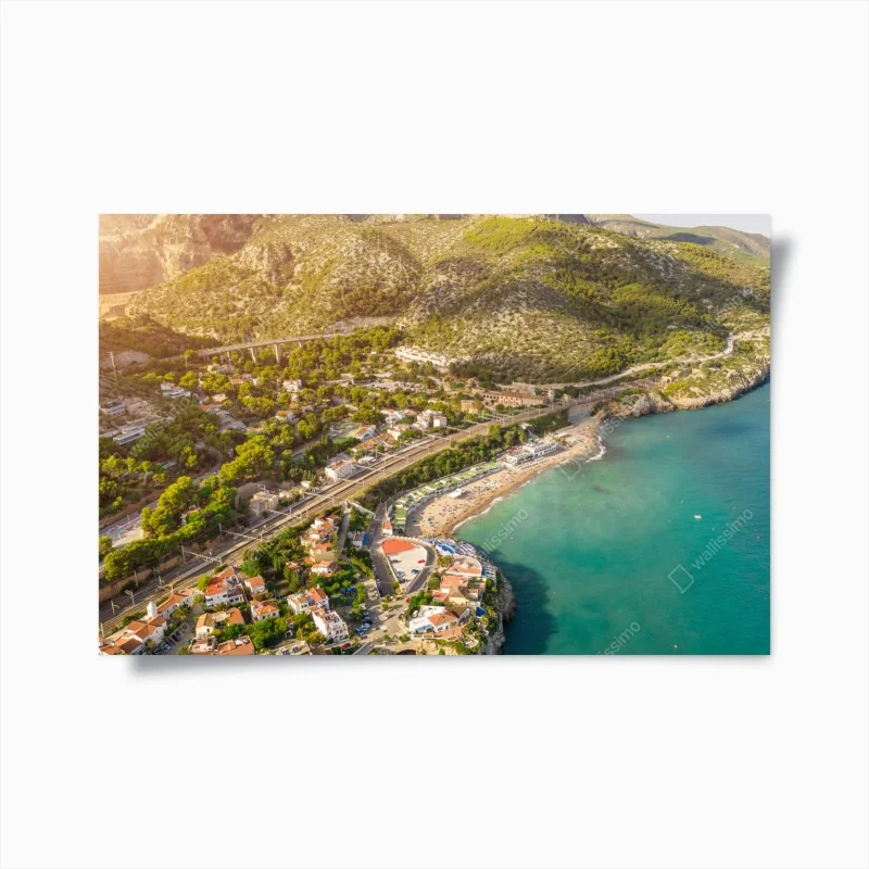 Poster dunkelgrauer marmor mit goldenen adern – Wallnifity®