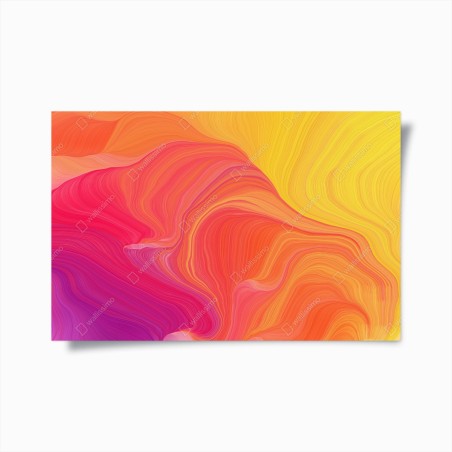 Poster leuchtende fließende farbwellen – Wallnifity®