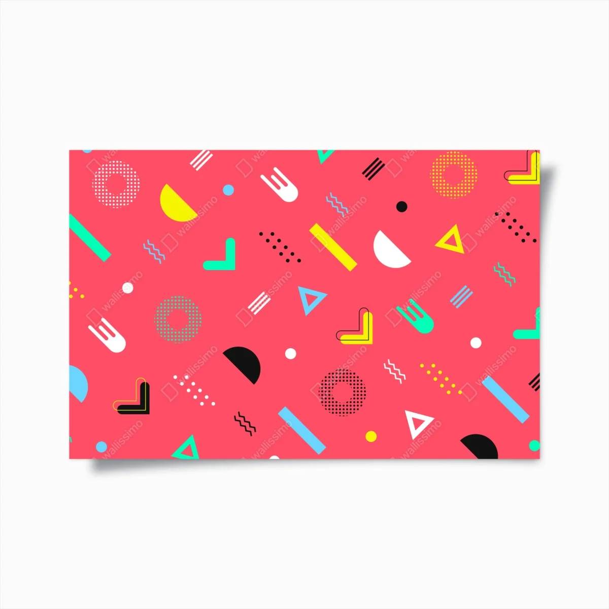 Poster leuchtendes memphis geometrisches muster – Wallnifity®