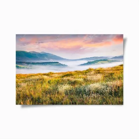 Poster nebliger morgen in den Karpaten – Wallnifity®