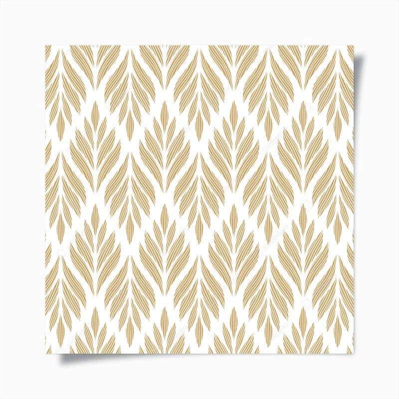 Poster goldenes blattmuster nahtloses design