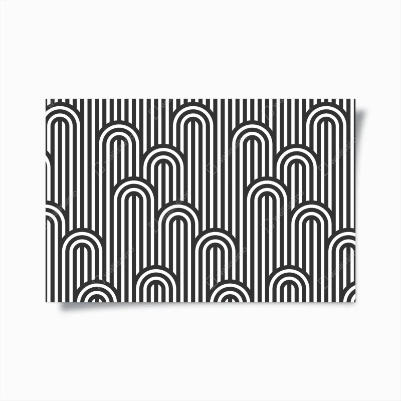 Poster schwarzweißes geometrisches streifenmuster
