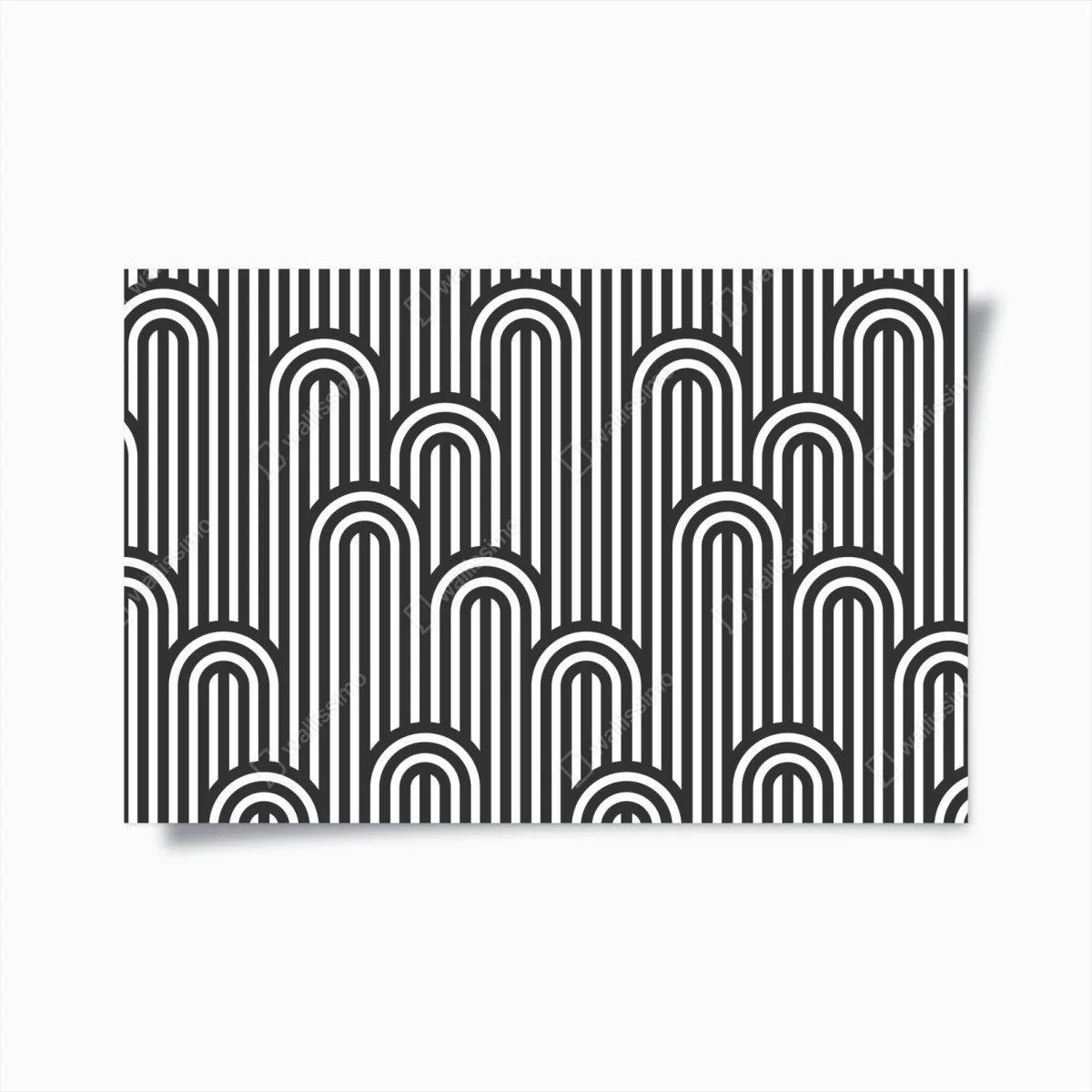 Poster schwarzweißes geometrisches streifenmuster – Wallnifity®