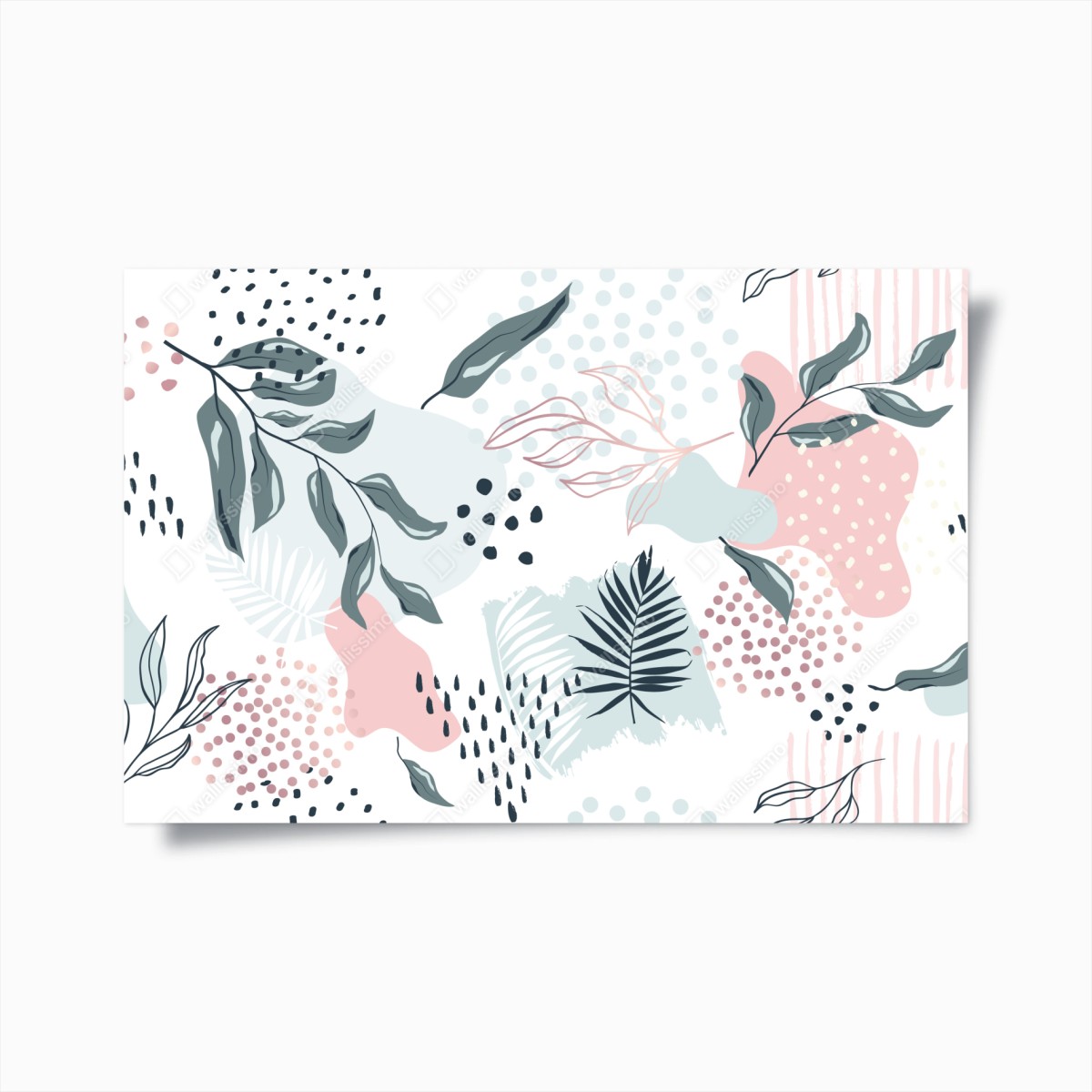 Poster pastellfarbenes botanisches abstraktes muster – Wallnifity®