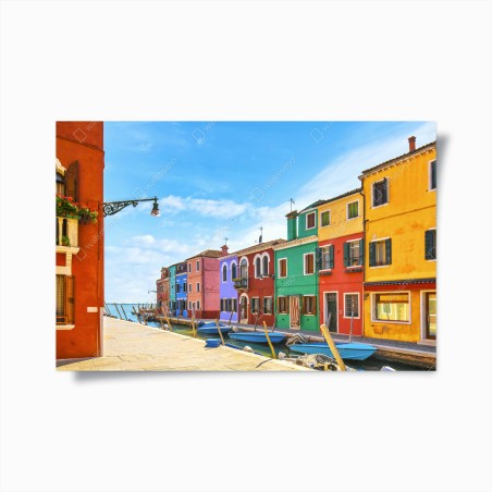 Poster bunte kanalhäuser von Burano – Wallnifity®