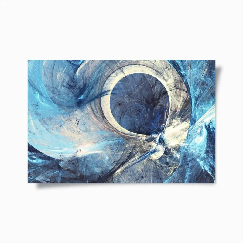 Poster blauer fraktalwirbel