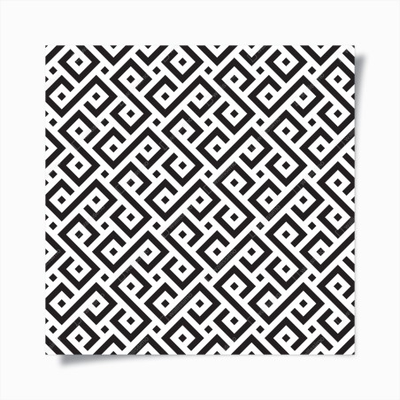 Poster zeitloses schwarz-weiß geometrisches muster – Wallnifity®