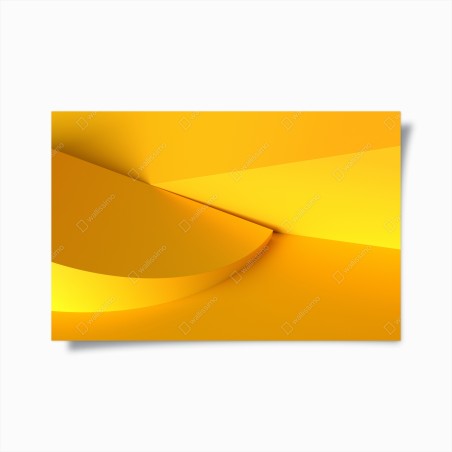 Poster gelbe geometrische abstraktion 3d – Wallnifity®