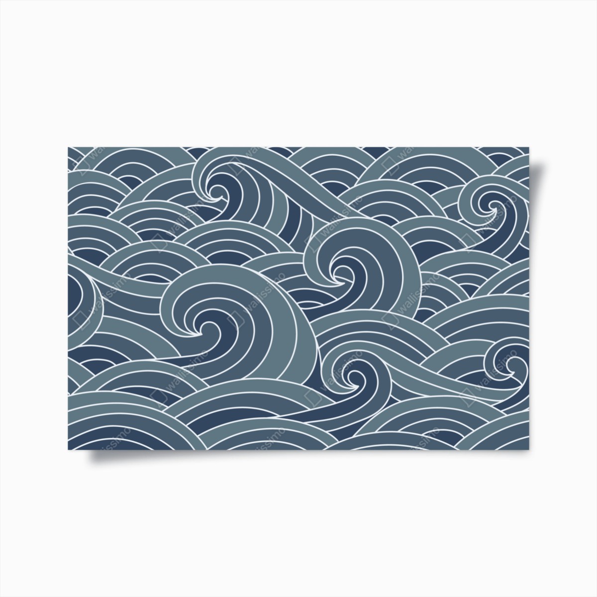 Poster stilisiertes wellenmuster – Wallnifity®