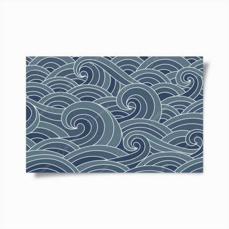 Poster stilisiertes wellenmuster – Wallnifity®