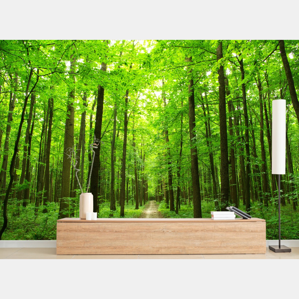 Fototapete ruhiger waldpfad – Wallnifity® Fototapete ruhiger waldpfad – Wallnifity®