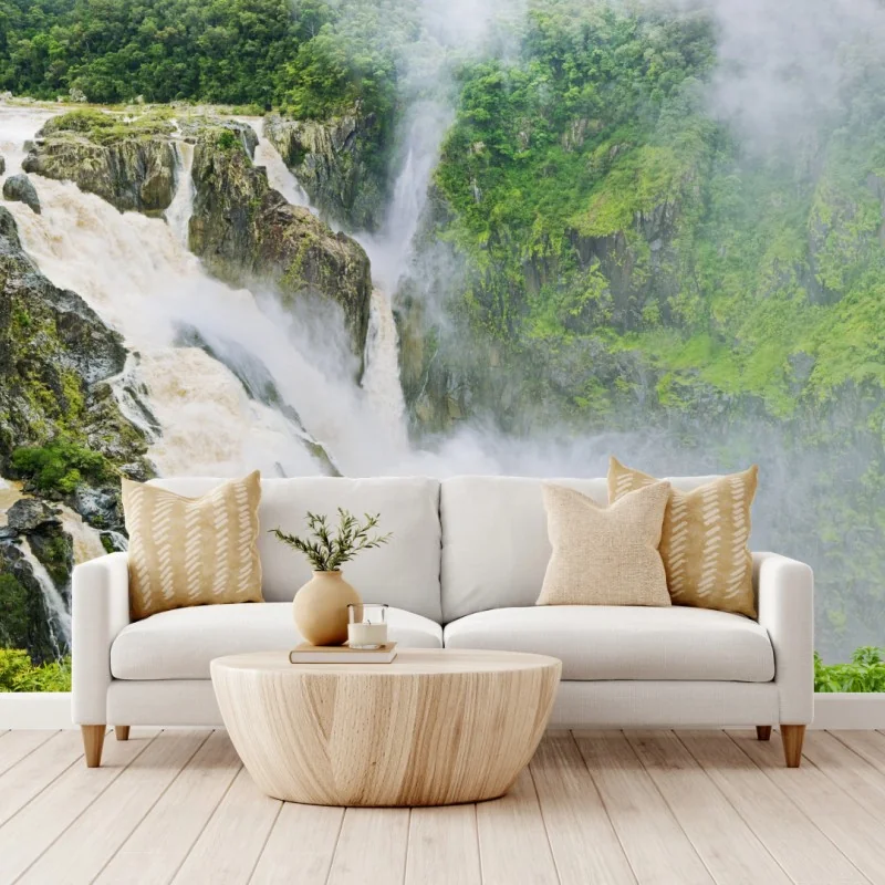 Fototapete wasserfall Barron Falls im regenwald