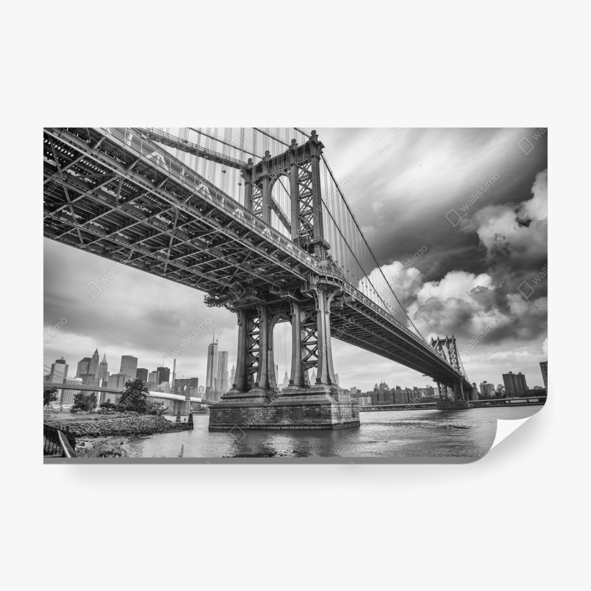 Fototapete blick auf die Manhattan Bridge und die skyline von New York – Wallnifity® Fototapete blick auf die Manhattan Bridge und die skyline von New York – Wallnifity®