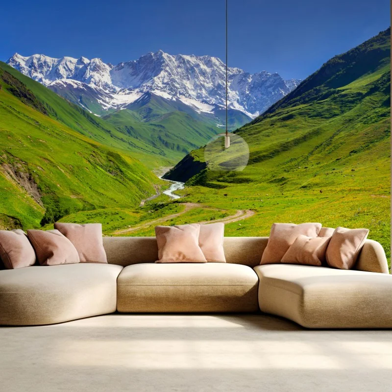 Fototapete majestätischer blick auf Shkhara von Ushguli