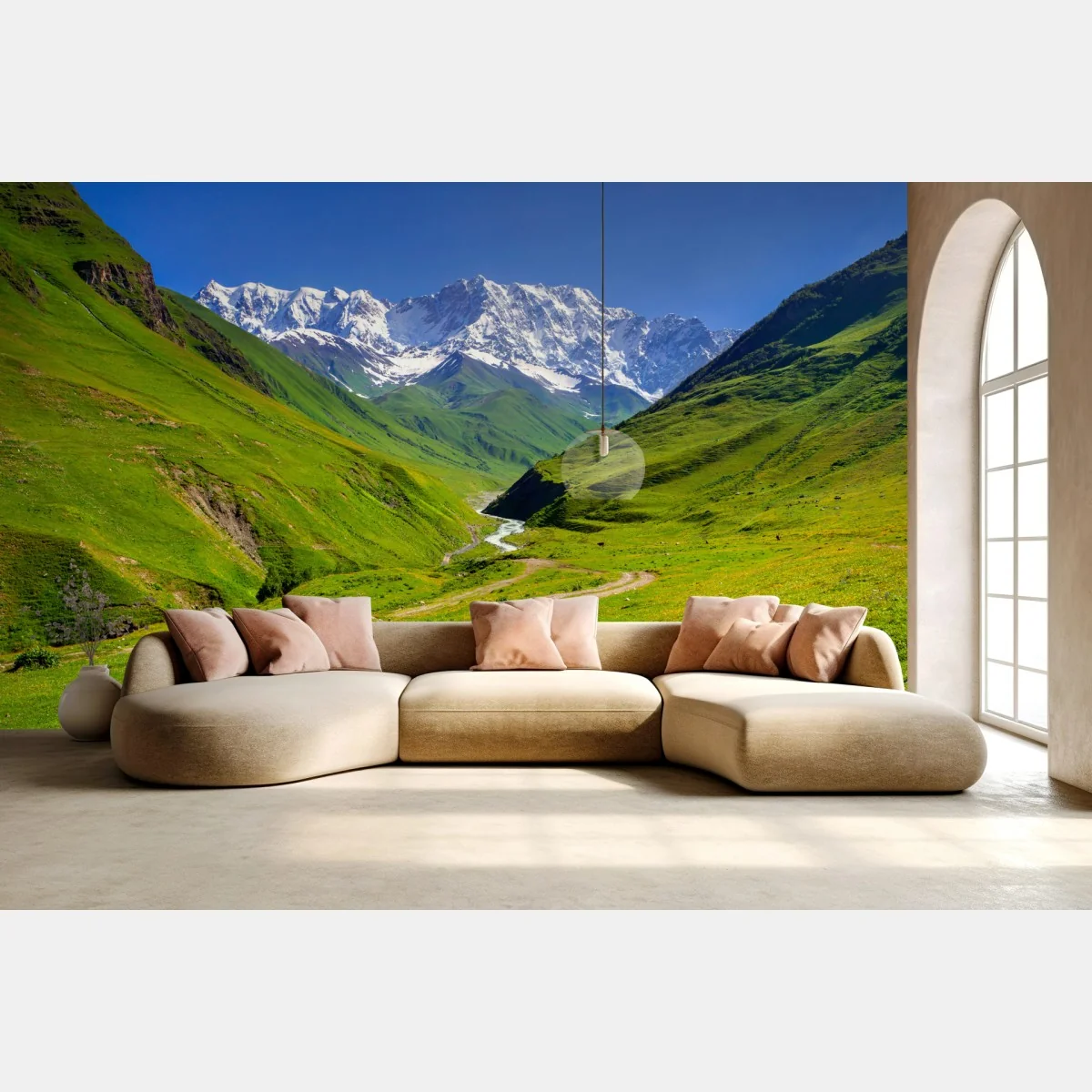 Fototapete majestätischer blick auf Shkhara von Ushguli – Wallnifity® Fototapete majestätischer blick auf Shkhara von Ushguli – Wallnifity®