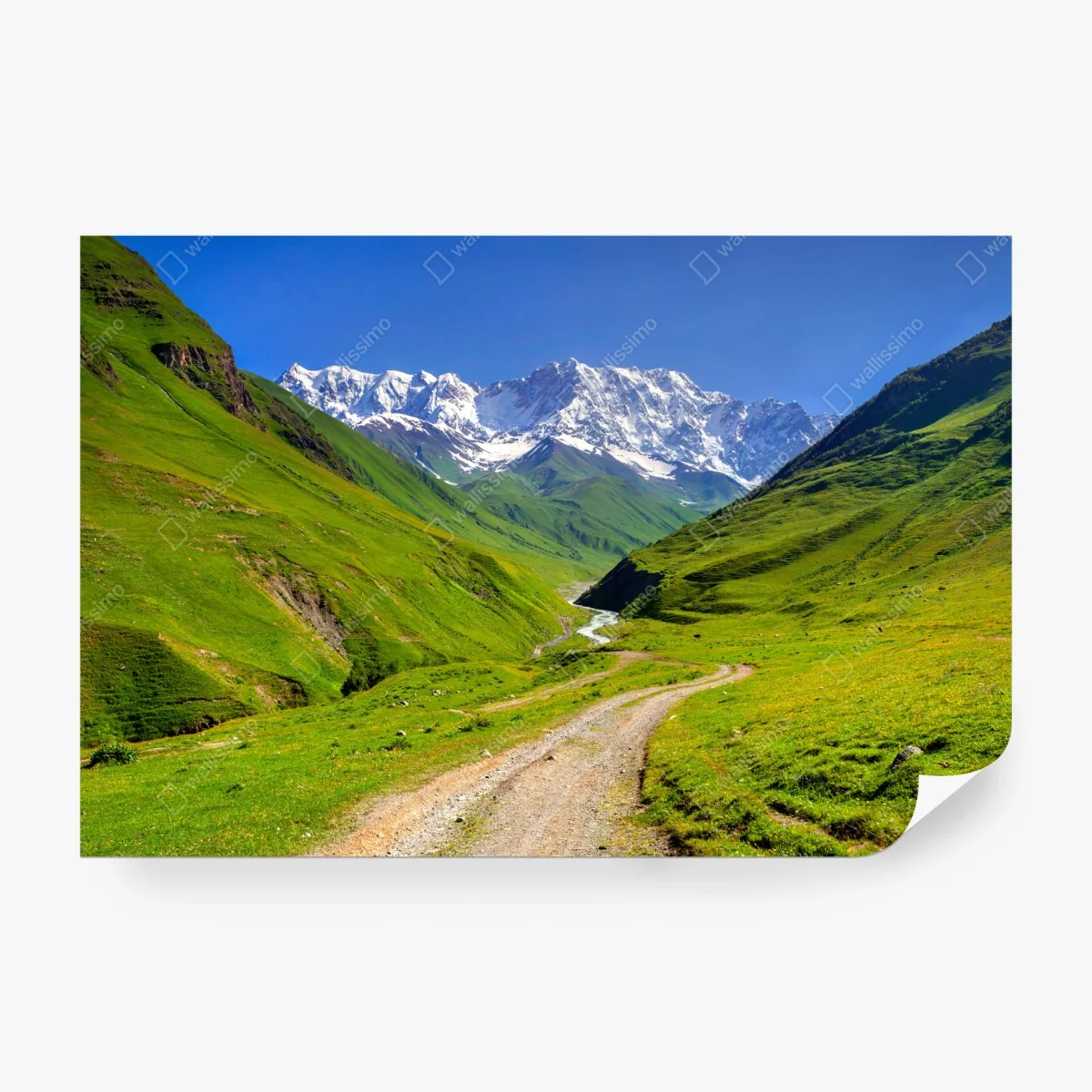 Fototapete majestätischer blick auf Shkhara von Ushguli – Wallnifity® Fototapete majestätischer blick auf Shkhara von Ushguli – Wallnifity®