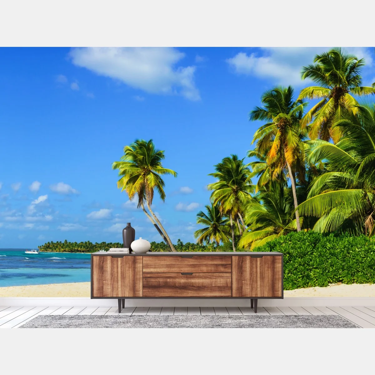 Fototapete tropischer palmenstrand – Wallnifity®