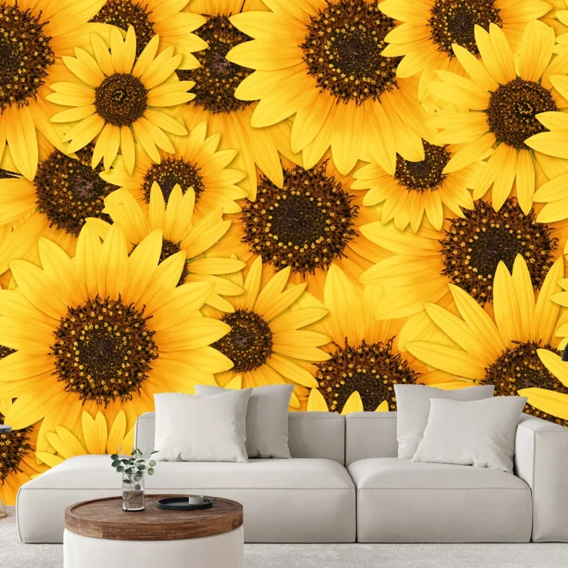 Fototapete goldene sonnenblumen