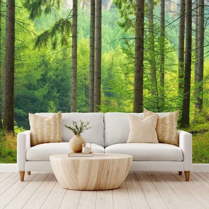 Fototapete sonniger waldweg – Wallnifity® Fototapete sonniger waldweg – Wallnifity®