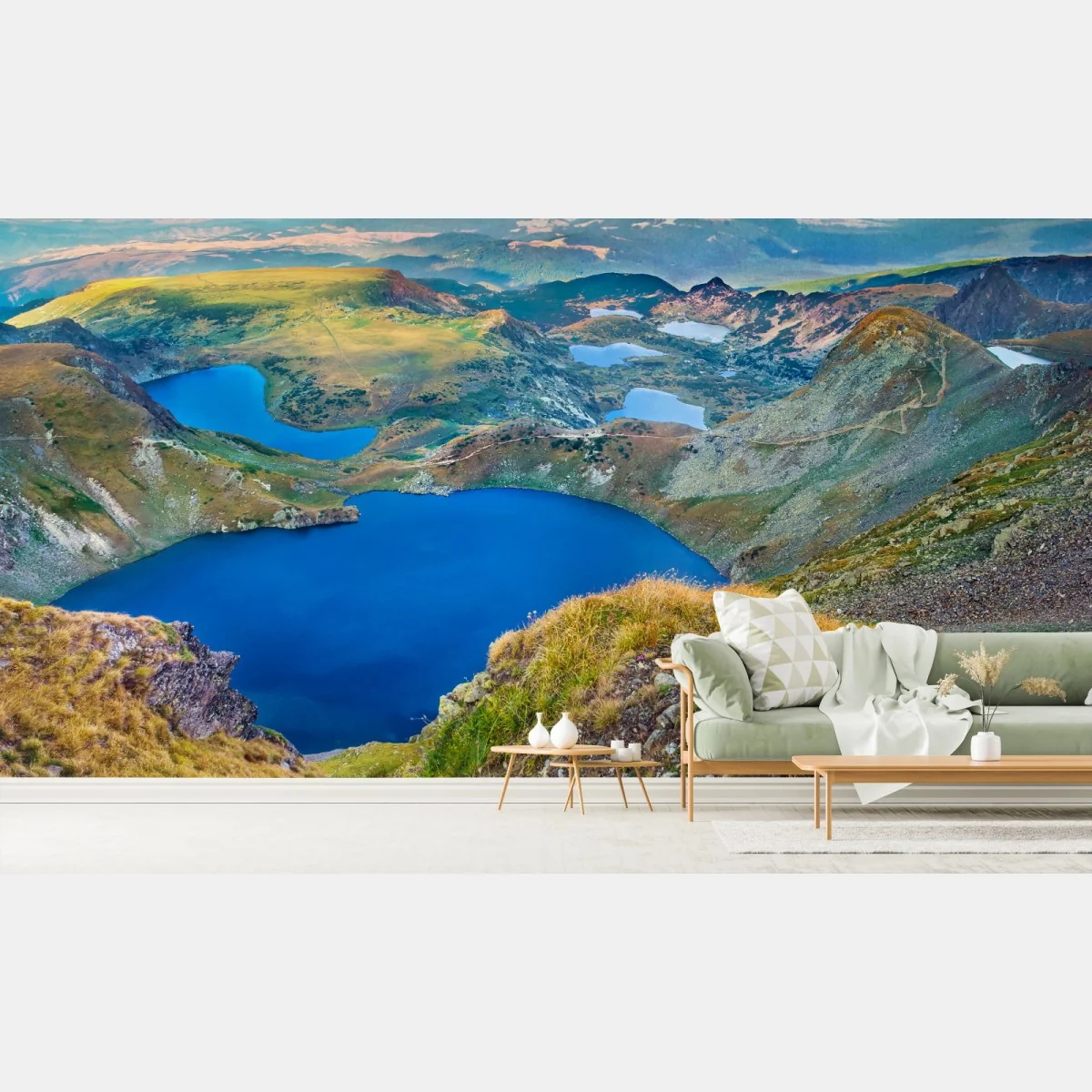 Fototapete alpine blaue seen panorama – Wallnifity® Fototapete alpine blaue seen panorama – Wallnifity®