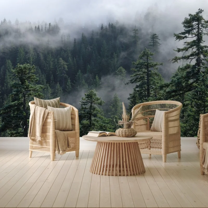 Fototapete nebliger wald vom Larch Mount, Oregon – Wallnifity® Fototapete nebliger wald vom Larch Mount, Oregon – Wallnifity®