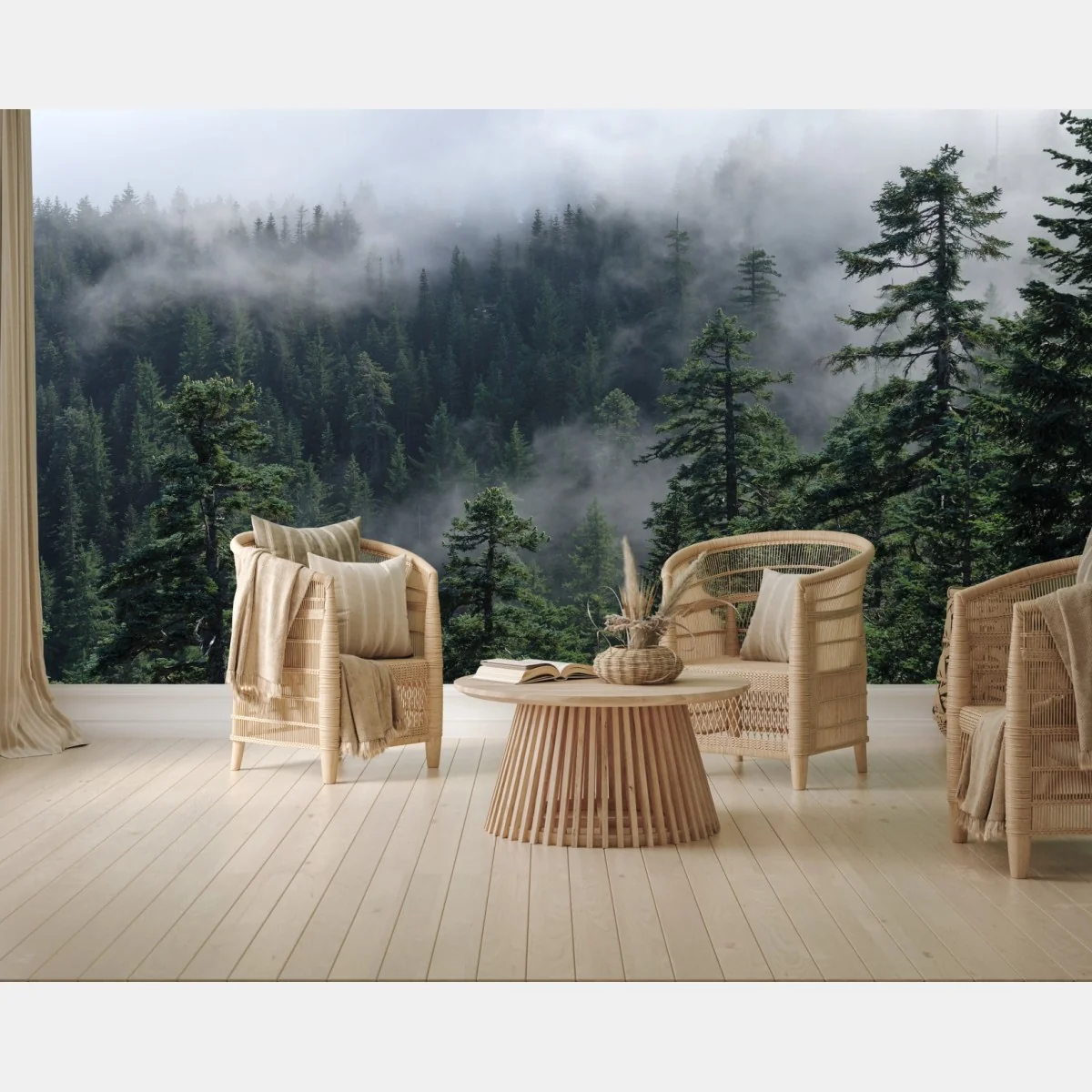 Fototapete nebliger wald vom Larch Mount, Oregon – Wallnifity® Fototapete nebliger wald vom Larch Mount, Oregon – Wallnifity®