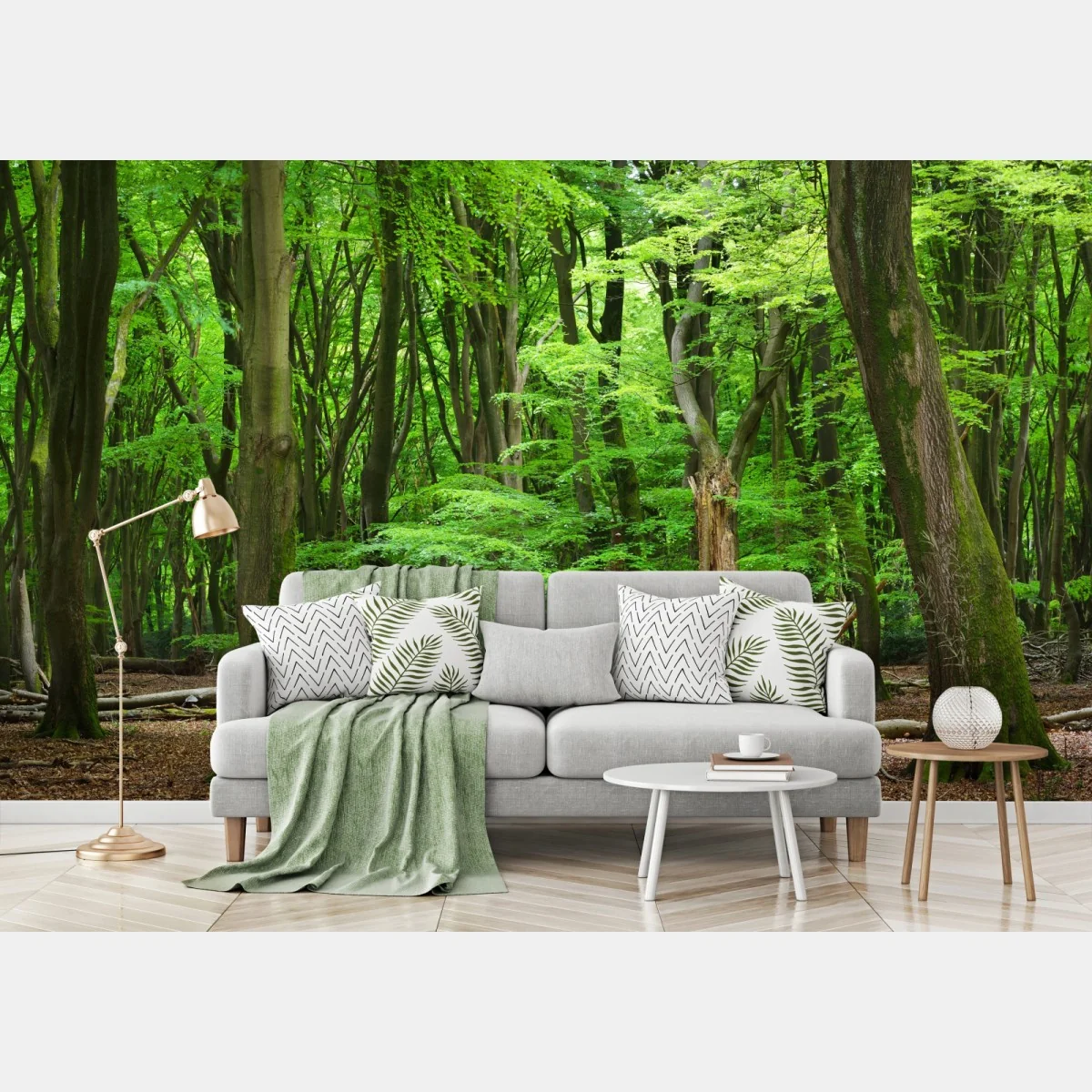 Fototapete ruhige grüne waldkrone – Wallnifity® Fototapete ruhige grüne waldkrone – Wallnifity®