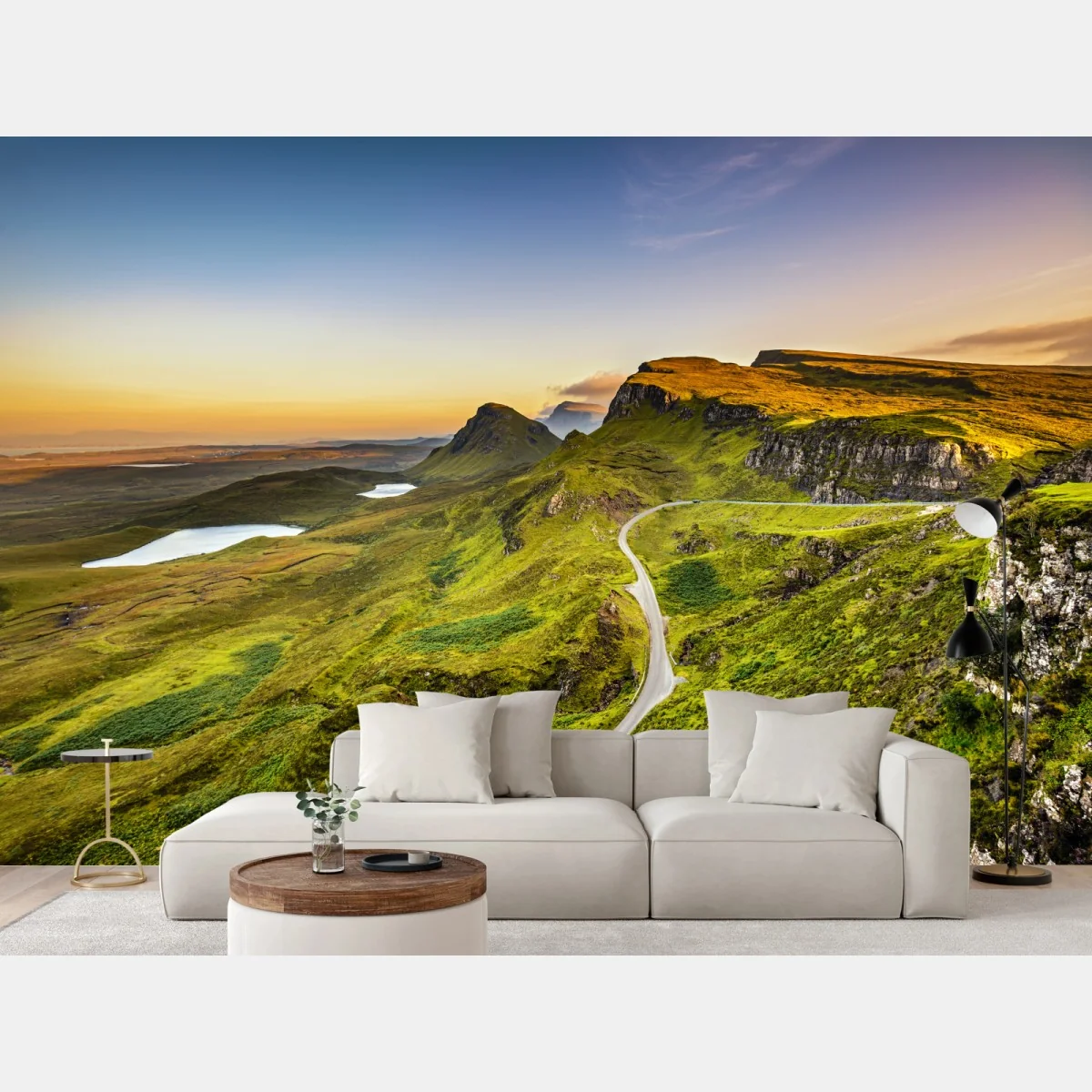 Fototapete sonnenuntergang über Quiraing, Isle of Skye – Wallnifity®