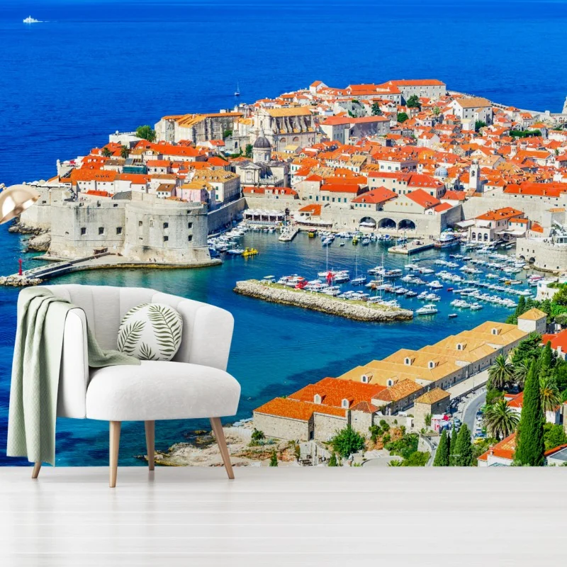 Fototapete Dubrovnik panorama der altstadt